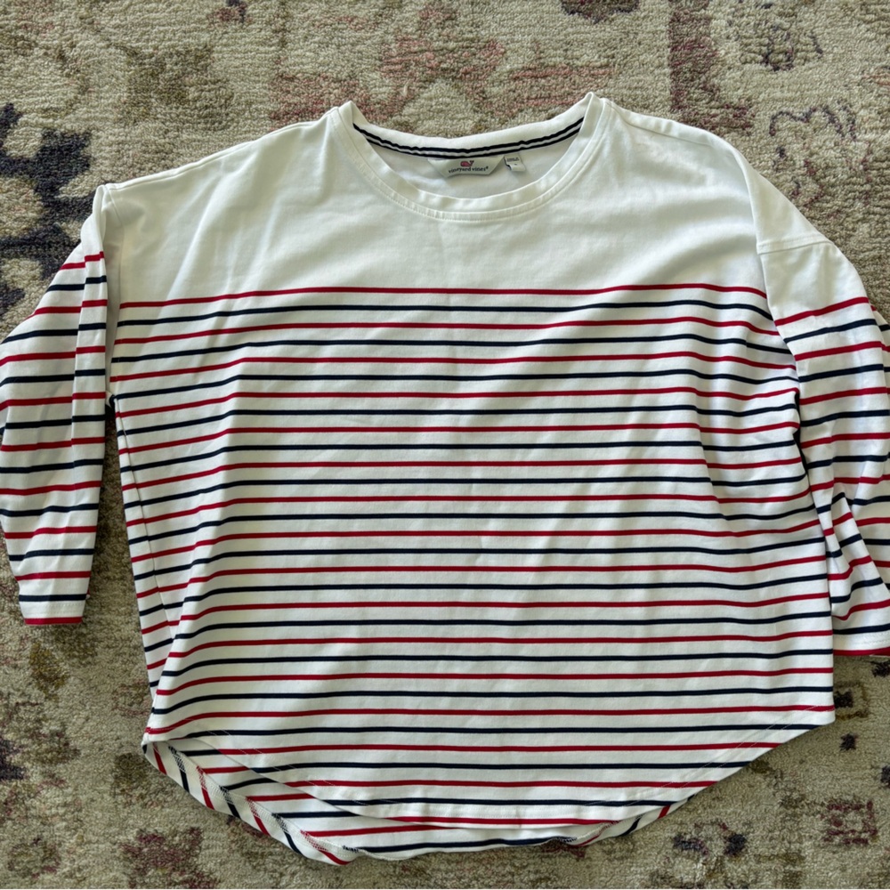 Vineyard Vines Striped Boatneck Top